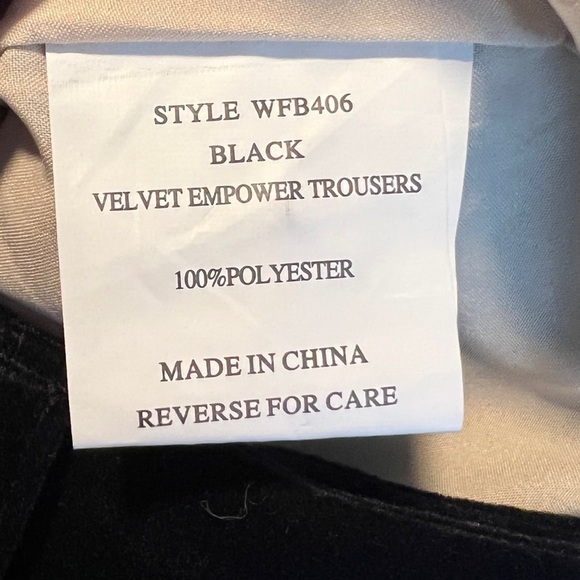 Wildfang Velvet Empower Trouser Pants - Picture 6 of 6